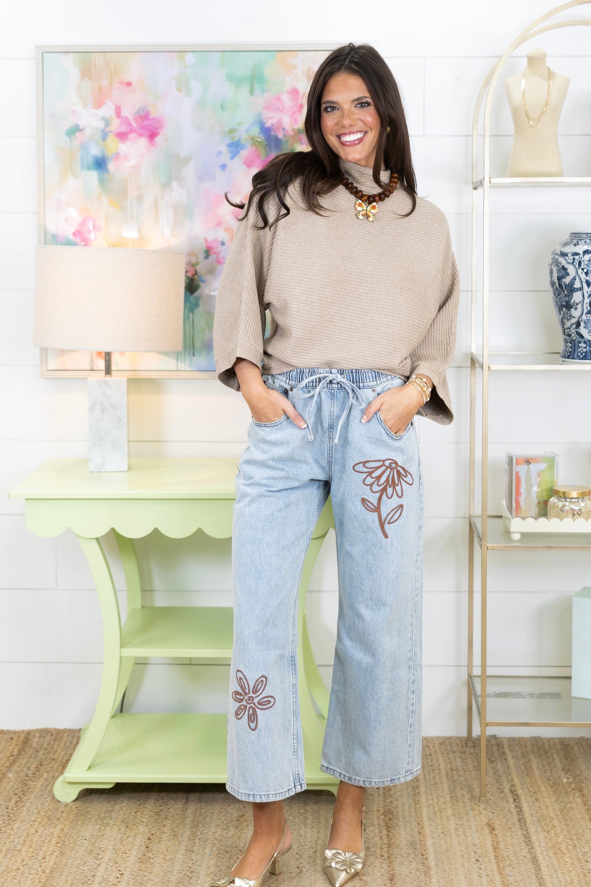 Follow My Lead Mock Neck Sweater