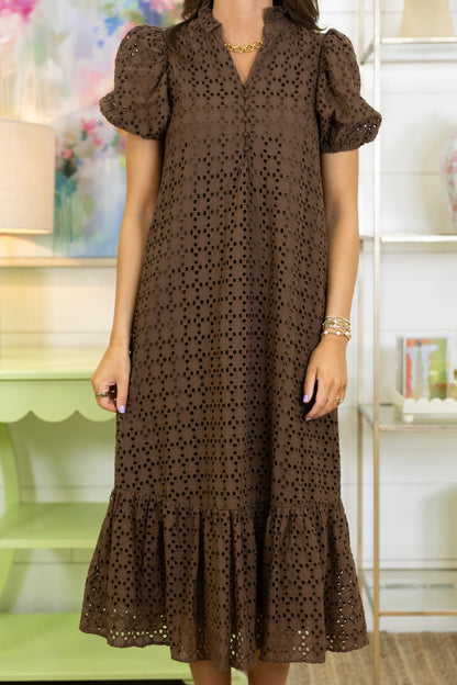 The Elsie Eyelet Midi Dress
