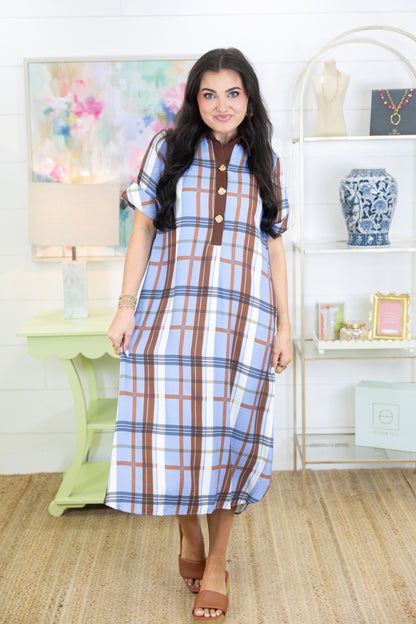 Well Plaid Midi Dress