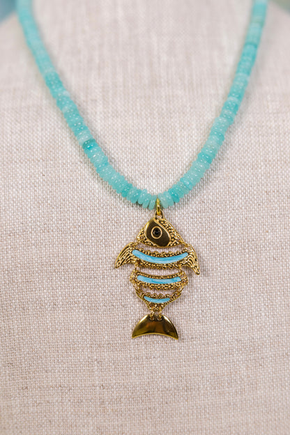 Go Fish Beaded Necklace | Hart Designs-Necklaces-Hart Designs-The Village Shoppe, Women’s Fashion Boutique, Shop Online and In Store - Located in Muscle Shoals, AL.