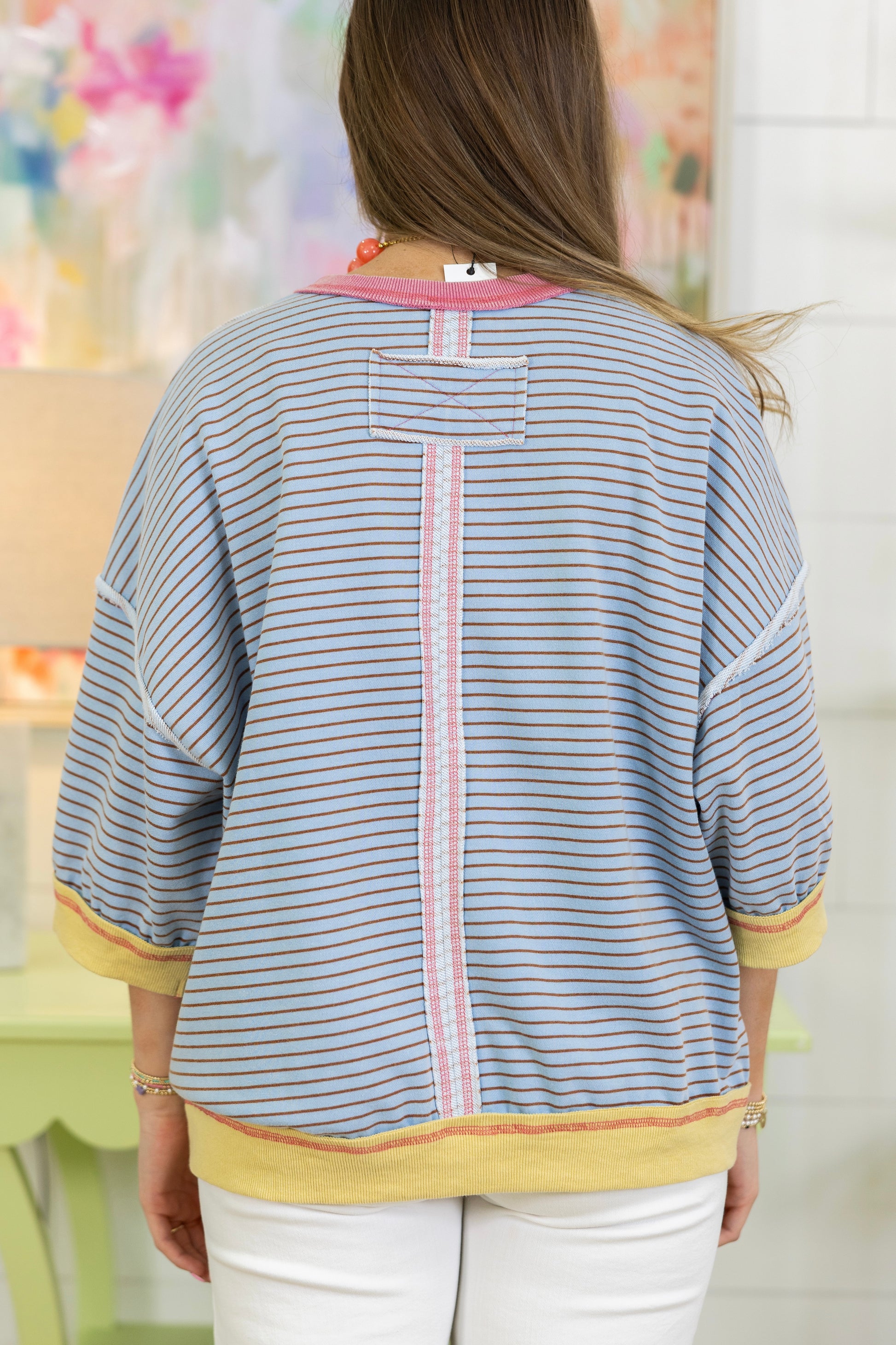 The Shepherd Short Sleeve Pullover-Short Sleeves-Easel-The Village Shoppe, Women’s Fashion Boutique, Shop Online and In Store - Located in Muscle Shoals, AL.
