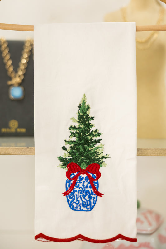 Making Spirits Bright Tea Towel-Tea Towel-Mary Square-The Village Shoppe, Women’s Fashion Boutique, Shop Online and In Store - Located in Muscle Shoals, AL.