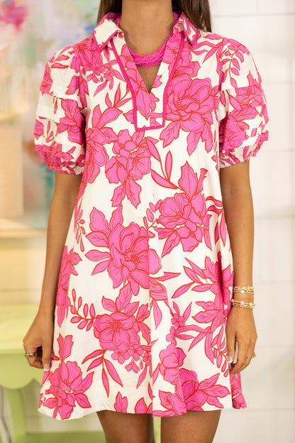 Pink Palms Dress