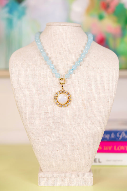 Moonlight Path Pendant Necklace-Necklaces-AF Design Group-The Village Shoppe, Women’s Fashion Boutique, Shop Online and In Store - Located in Muscle Shoals, AL.