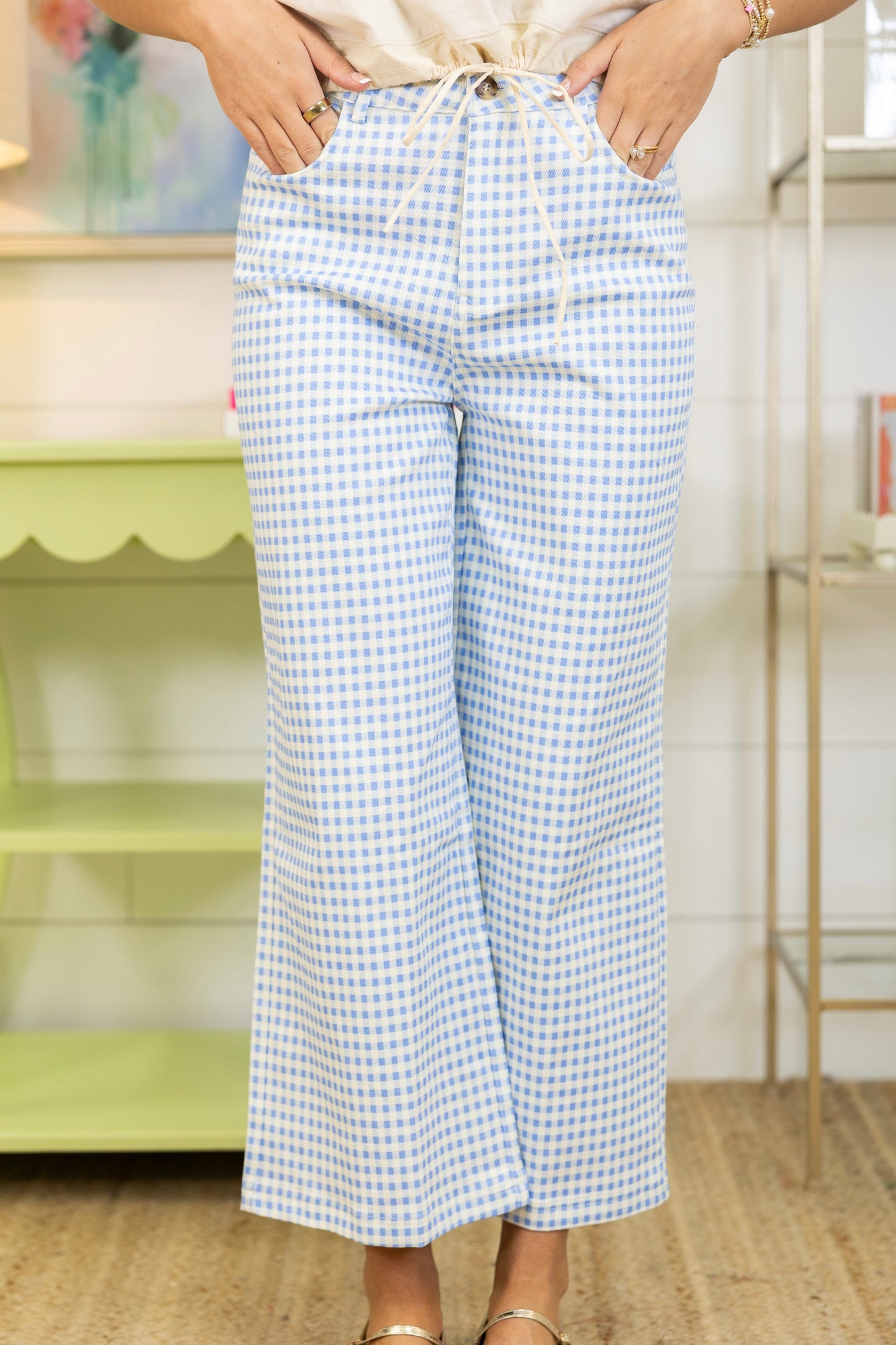 Playdate Gingham Pants-Pant-Entro-The Village Shoppe, Women’s Fashion Boutique, Shop Online and In Store - Located in Muscle Shoals, AL.