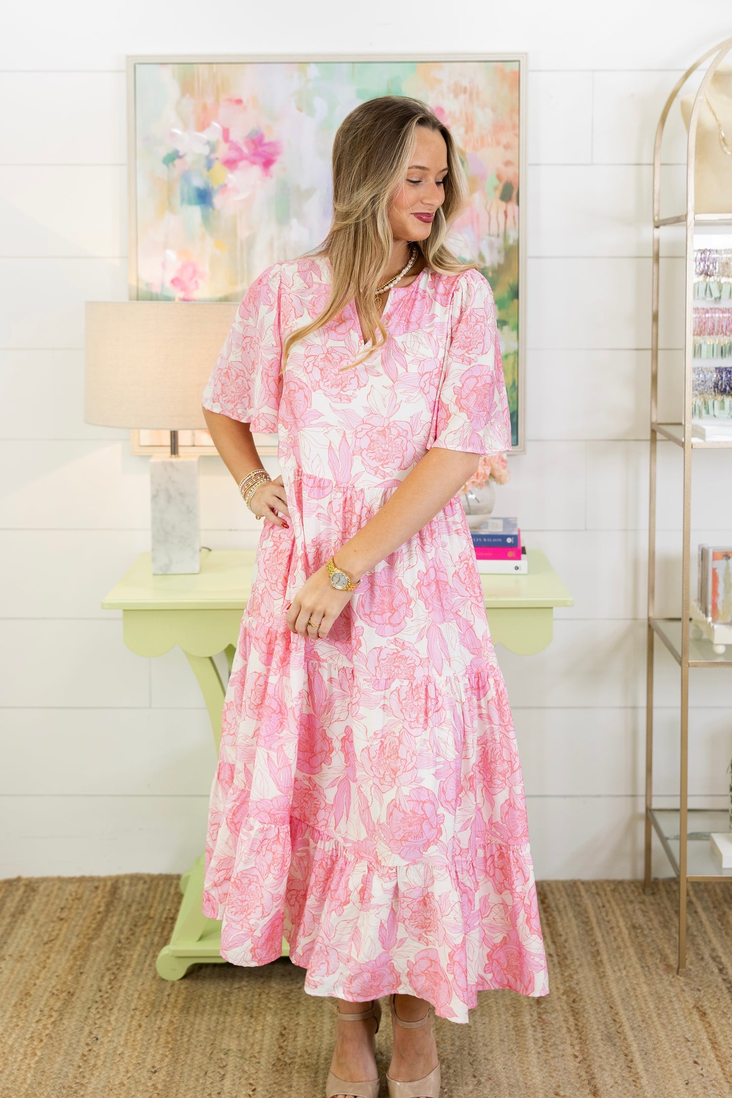 Pink Promise Midi Dress-Midi Dress-tcec-The Village Shoppe, Women’s Fashion Boutique, Shop Online and In Store - Located in Muscle Shoals, AL.