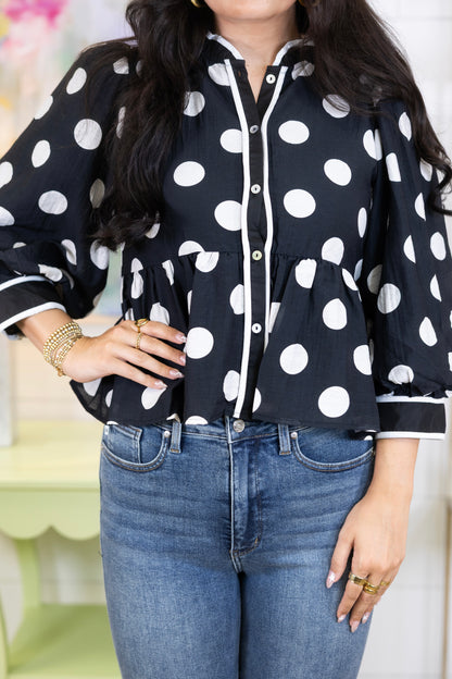 The Lonnie Blouse-3/4 Sleeves-Jodifl-The Village Shoppe, Women’s Fashion Boutique, Shop Online and In Store - Located in Muscle Shoals, AL.