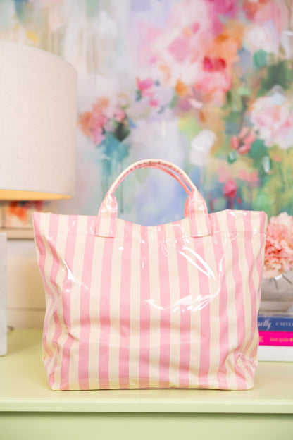 Cabana Stripe Tote Bag-Tote Bag-Wall To Wall-The Village Shoppe, Women’s Fashion Boutique, Shop Online and In Store - Located in Muscle Shoals, AL.