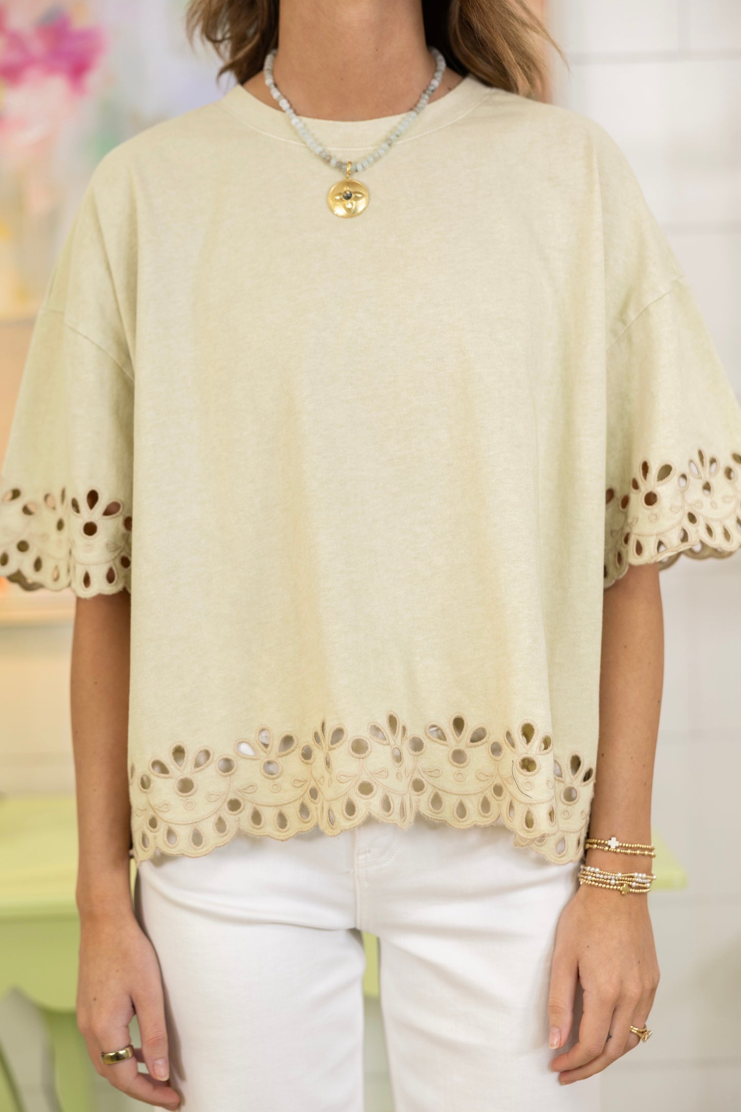 The Eliza Top-Short Sleeves-Easel-The Village Shoppe, Women’s Fashion Boutique, Shop Online and In Store - Located in Muscle Shoals, AL.