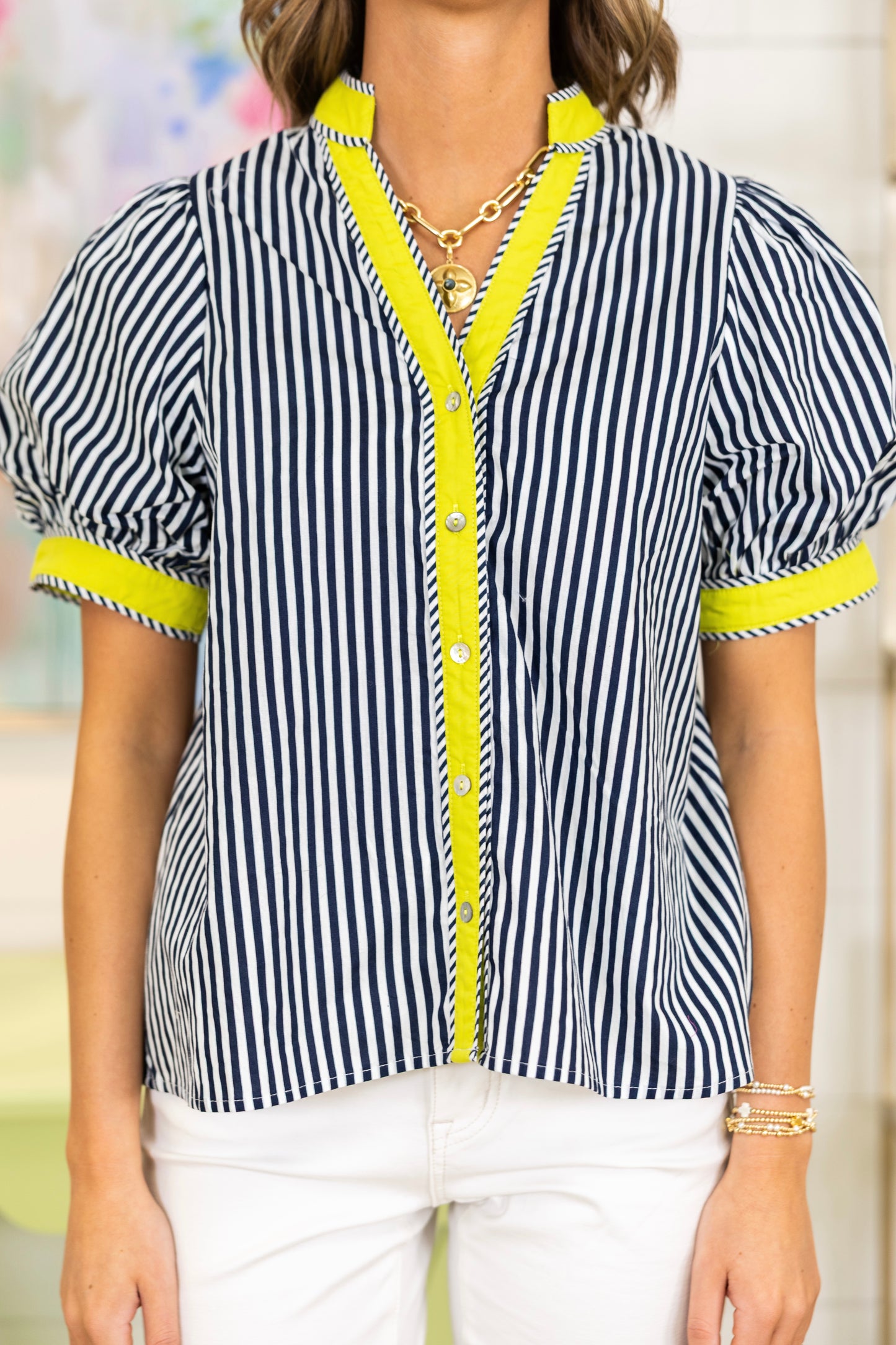 In the Limelight Top-Short Sleeves-Entro-The Village Shoppe, Women’s Fashion Boutique, Shop Online and In Store - Located in Muscle Shoals, AL.