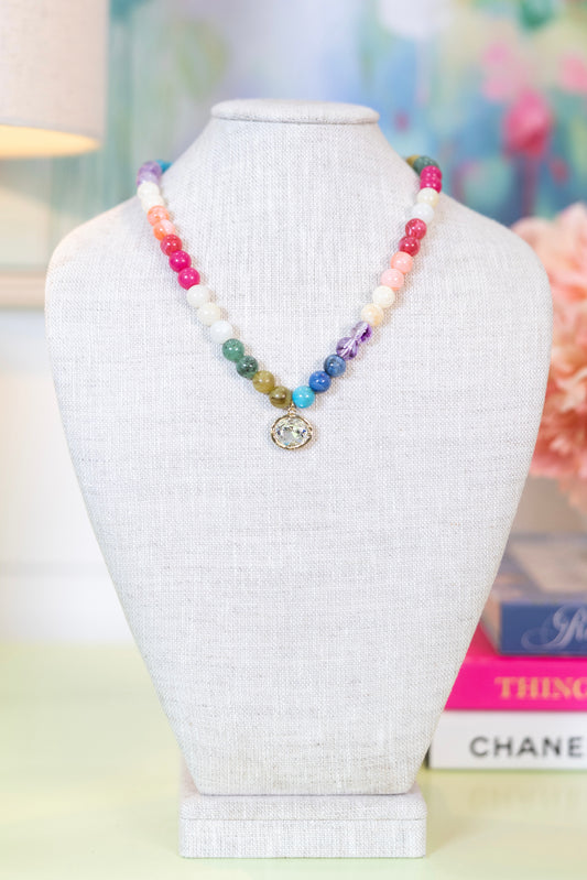 Diamond in the Sky Beaded Necklace-Necklaces-Golden Stella-The Village Shoppe, Women’s Fashion Boutique, Shop Online and In Store - Located in Muscle Shoals, AL.