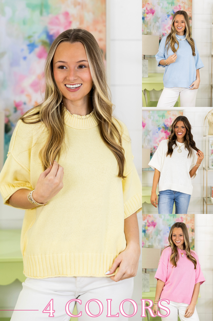 The Brooke Sweater-Short Sleeves-Rae Mode-The Village Shoppe, Women’s Fashion Boutique, Shop Online and In Store - Located in Muscle Shoals, AL.