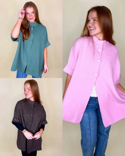The Penelope Poncho-Poncho-Linen & Cotton House-The Village Shoppe, Women’s Fashion Boutique, Shop Online and In Store - Located in Muscle Shoals, AL.
