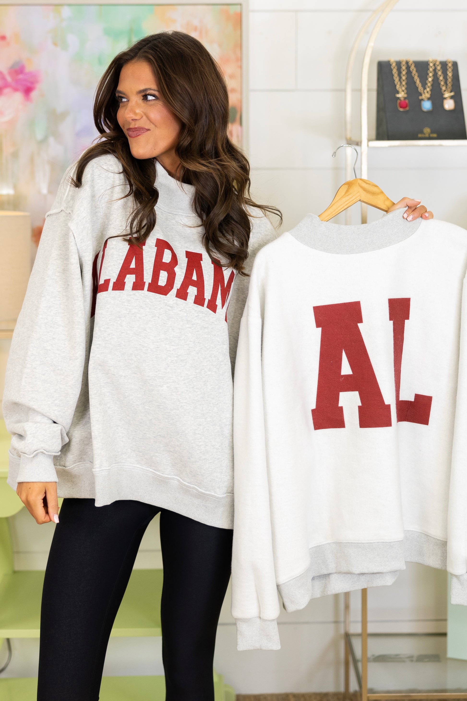 Crimson Tide Reversible Sweatshirt-Sweatshirt-Bucketlist-The Village Shoppe, Women’s Fashion Boutique, Shop Online and In Store - Located in Muscle Shoals, AL.