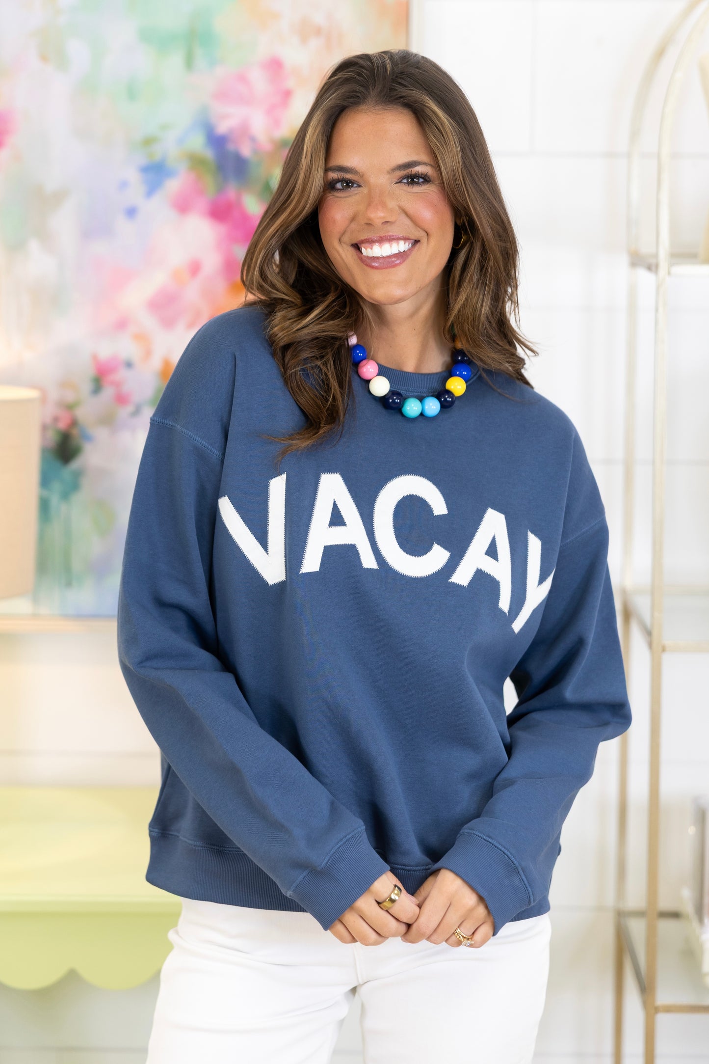 On Vacay Sweatshirt-Sweatshirt-Wishlist-The Village Shoppe, Women’s Fashion Boutique, Shop Online and In Store - Located in Muscle Shoals, AL.