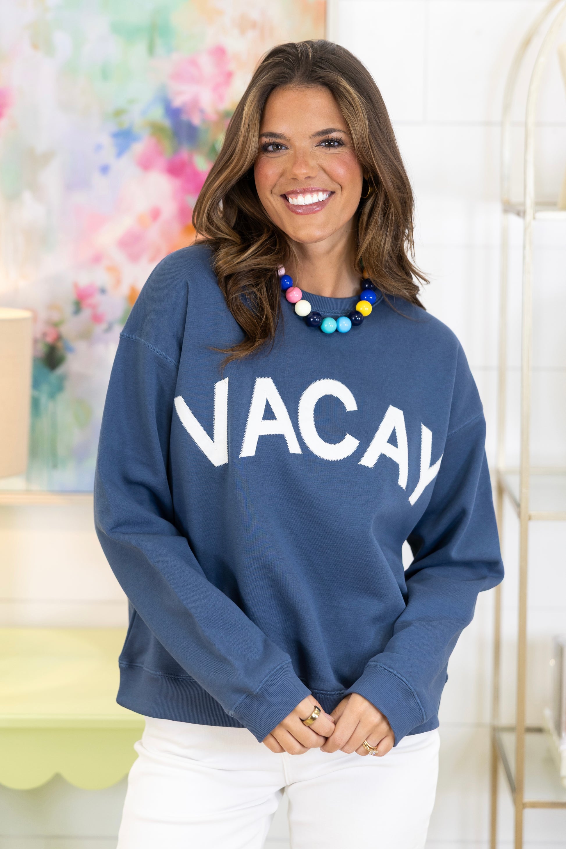 On Vacay Sweatshirt-Sweatshirt-Wishlist-The Village Shoppe, Women’s Fashion Boutique, Shop Online and In Store - Located in Muscle Shoals, AL.