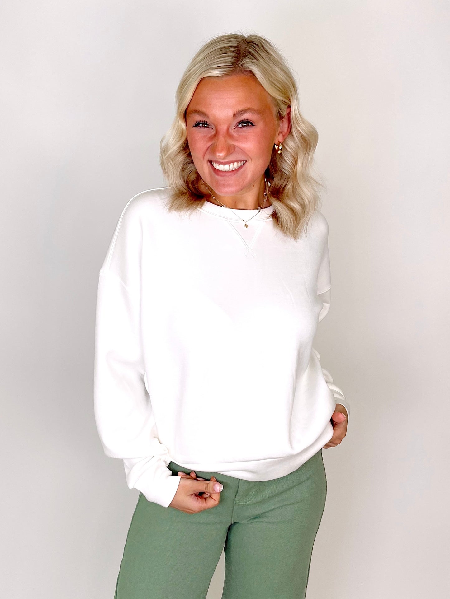 Spanx AirEssentials Crew-Long Sleeves-Spanx-The Village Shoppe, Women’s Fashion Boutique, Shop Online and In Store - Located in Muscle Shoals, AL.