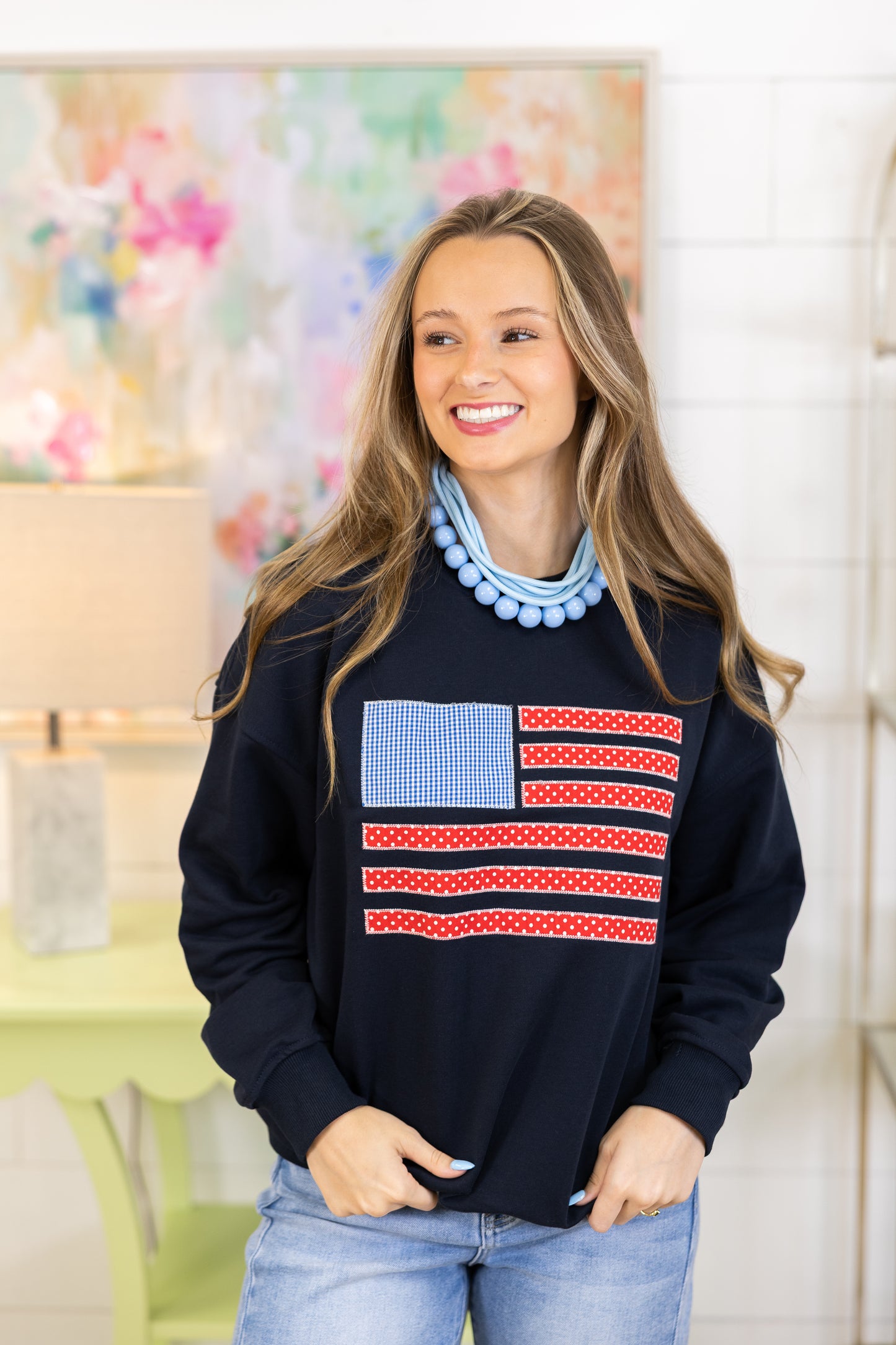 Born for July Sweatshirt-Sweatshirt-Le Lis-The Village Shoppe, Women’s Fashion Boutique, Shop Online and In Store - Located in Muscle Shoals, AL.