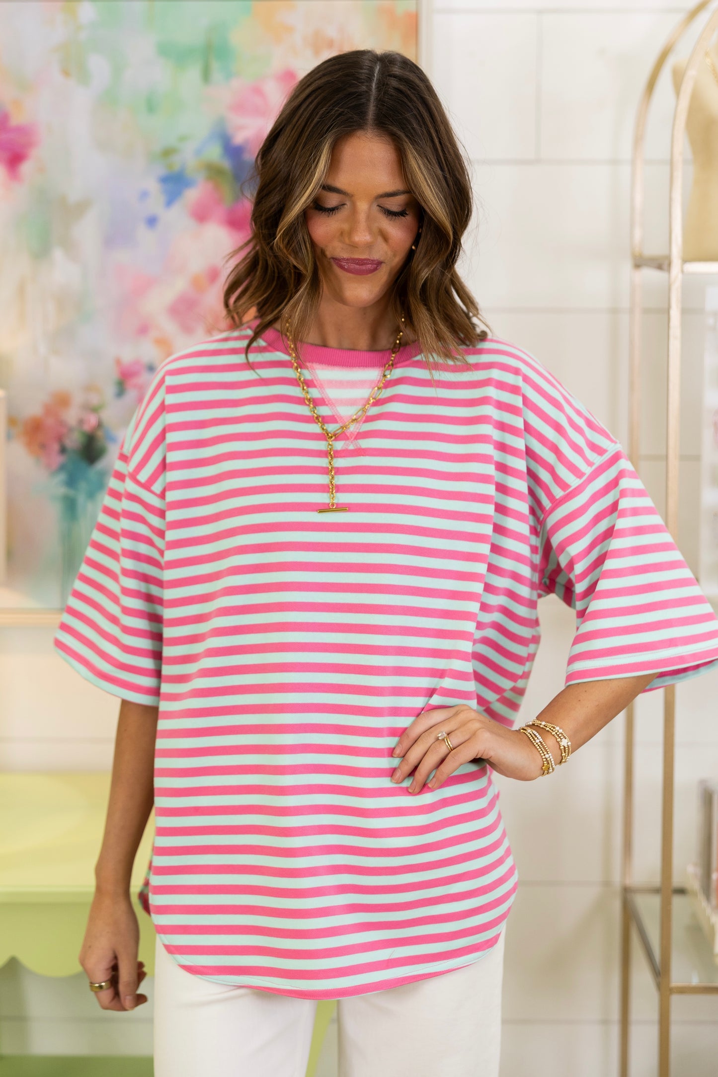 The Meredith Tee-Short Sleeves-Sewn and Seen-The Village Shoppe, Women’s Fashion Boutique, Shop Online and In Store - Located in Muscle Shoals, AL.