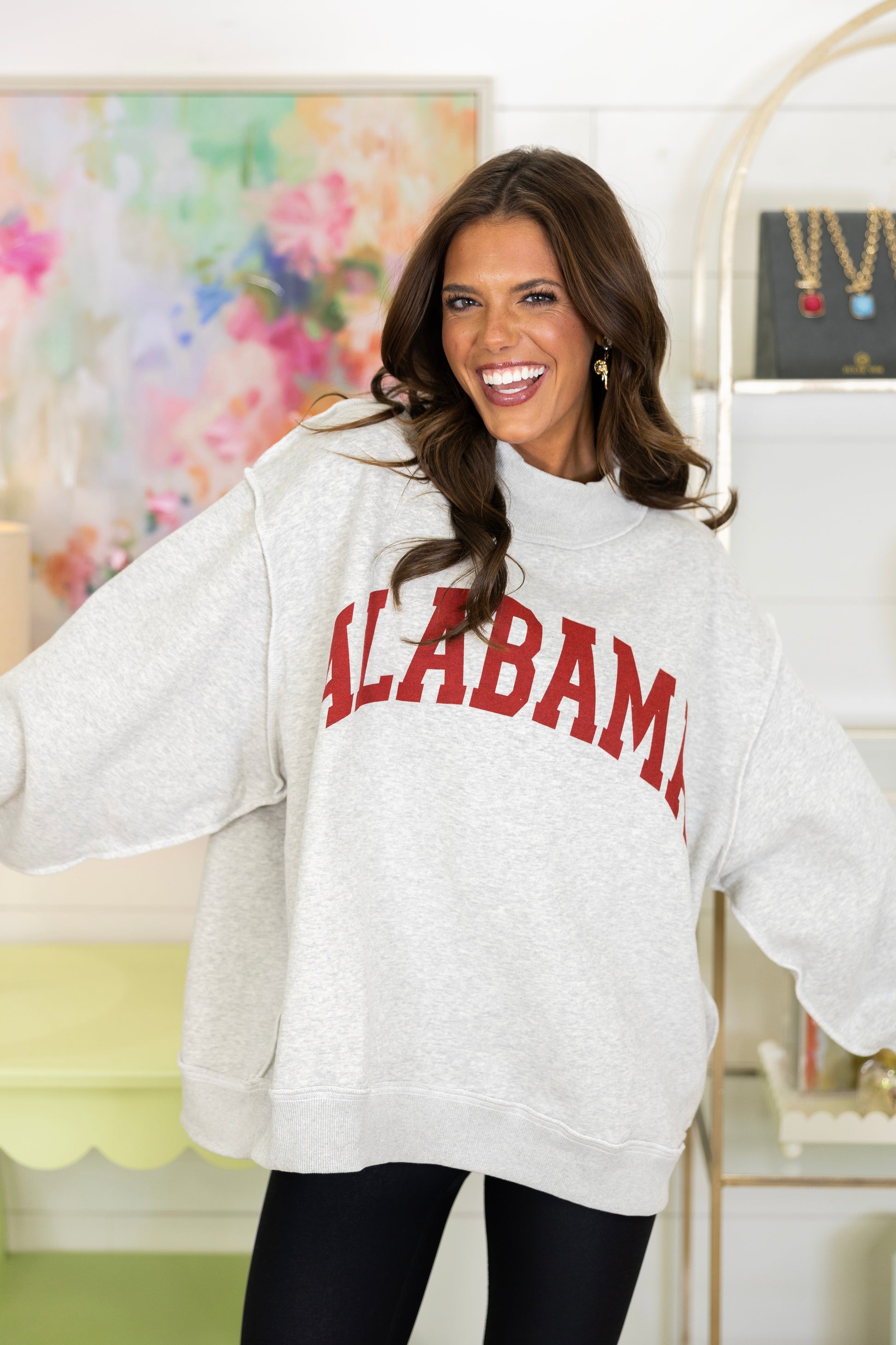 Crimson Tide Reversible Sweatshirt-Sweatshirt-Bucketlist-The Village Shoppe, Women’s Fashion Boutique, Shop Online and In Store - Located in Muscle Shoals, AL.