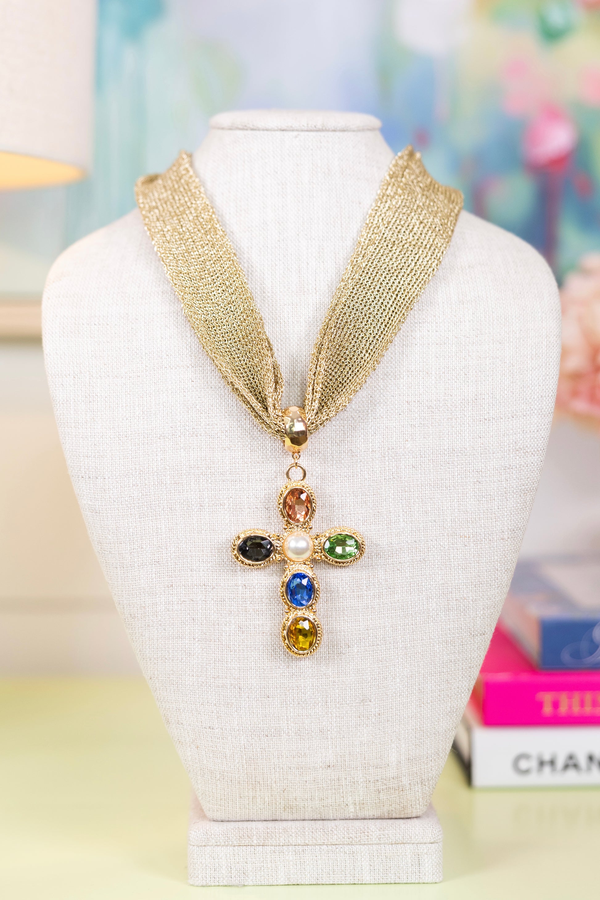 Cross My Heart Necklace-Necklaces-Golden Stella-The Village Shoppe, Women’s Fashion Boutique, Shop Online and In Store - Located in Muscle Shoals, AL.