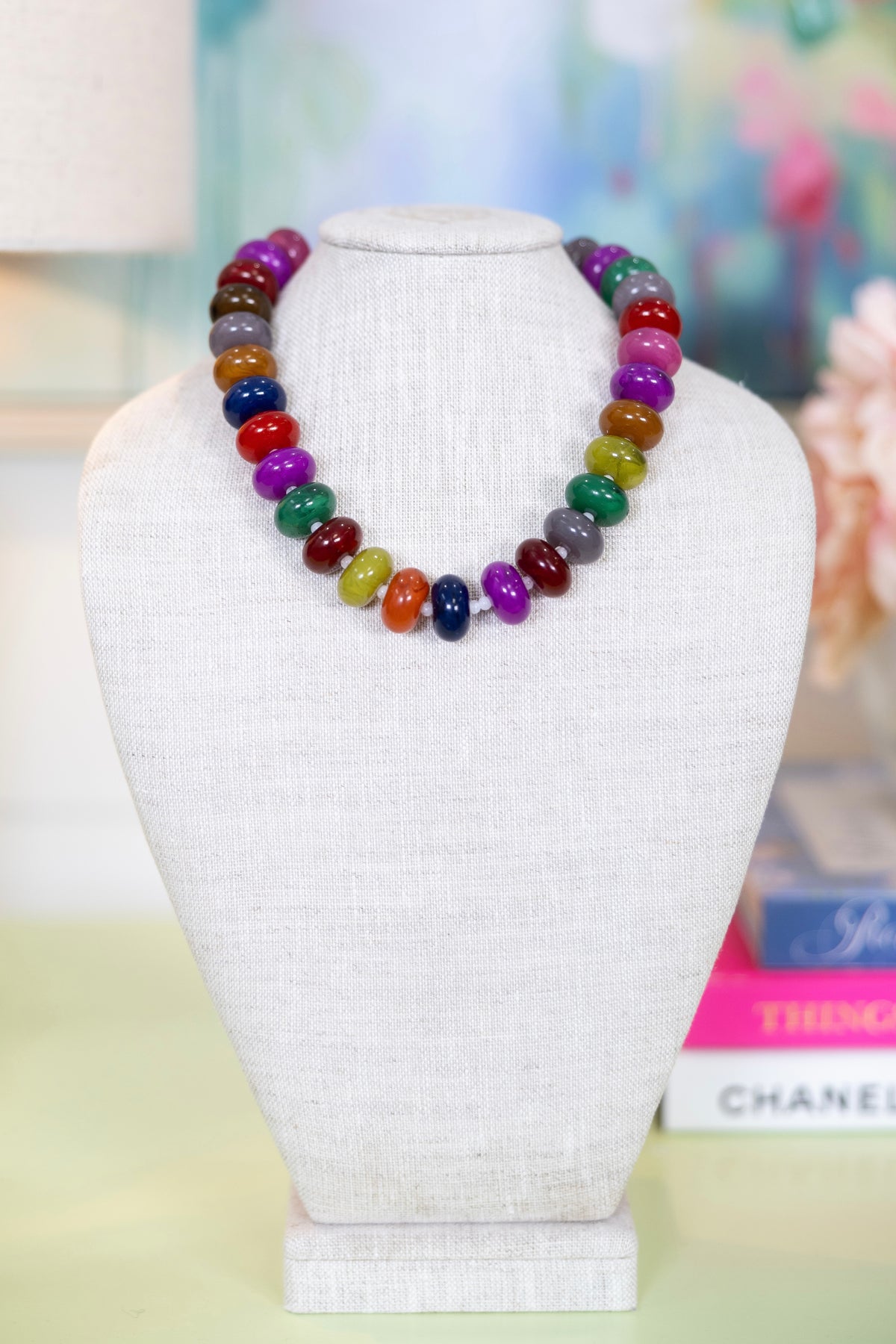 Sea Glass Beaded Necklace-Necklaces-Hart Designs-The Village Shoppe, Women’s Fashion Boutique, Shop Online and In Store - Located in Muscle Shoals, AL.