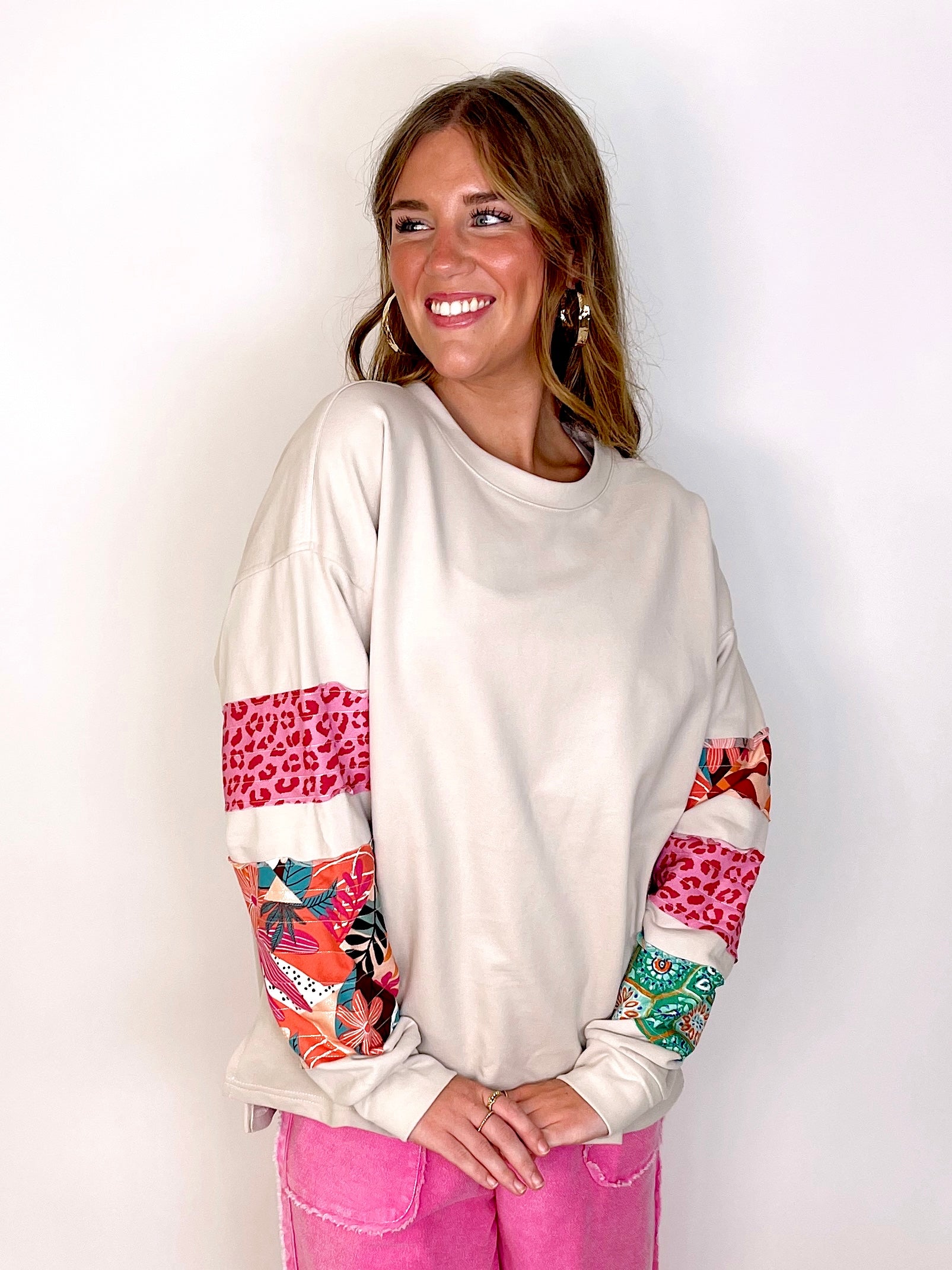 The Alma Sweatshirt-Long Sleeves-Easel-The Village Shoppe, Women’s Fashion Boutique, Shop Online and In Store - Located in Muscle Shoals, AL.