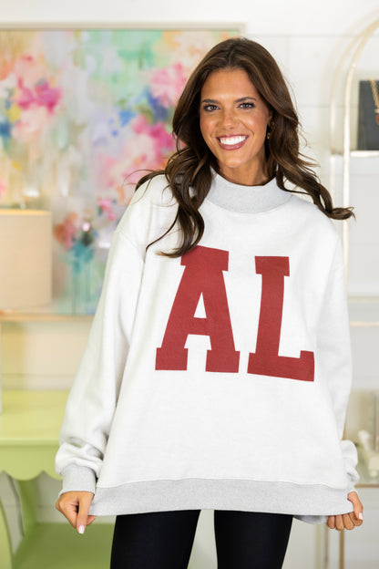 Crimson Tide Reversible Sweatshirt-Sweatshirt-Bucketlist-The Village Shoppe, Women’s Fashion Boutique, Shop Online and In Store - Located in Muscle Shoals, AL.