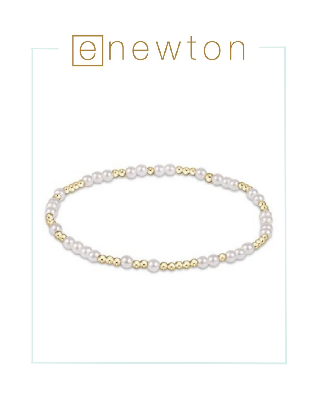 enewton • Hope Unwritten 3mm Bead Bracelet Pearl/Gold main image 1