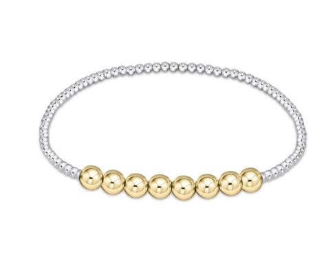 E Newton Classic Beaded Bliss 2.5mm Bead Bracelet - 5mm Mixed Metal-Bracelets-ENEWTON-The Village Shoppe, Women’s Fashion Boutique, Shop Online and In Store - Located in Muscle Shoals, AL.