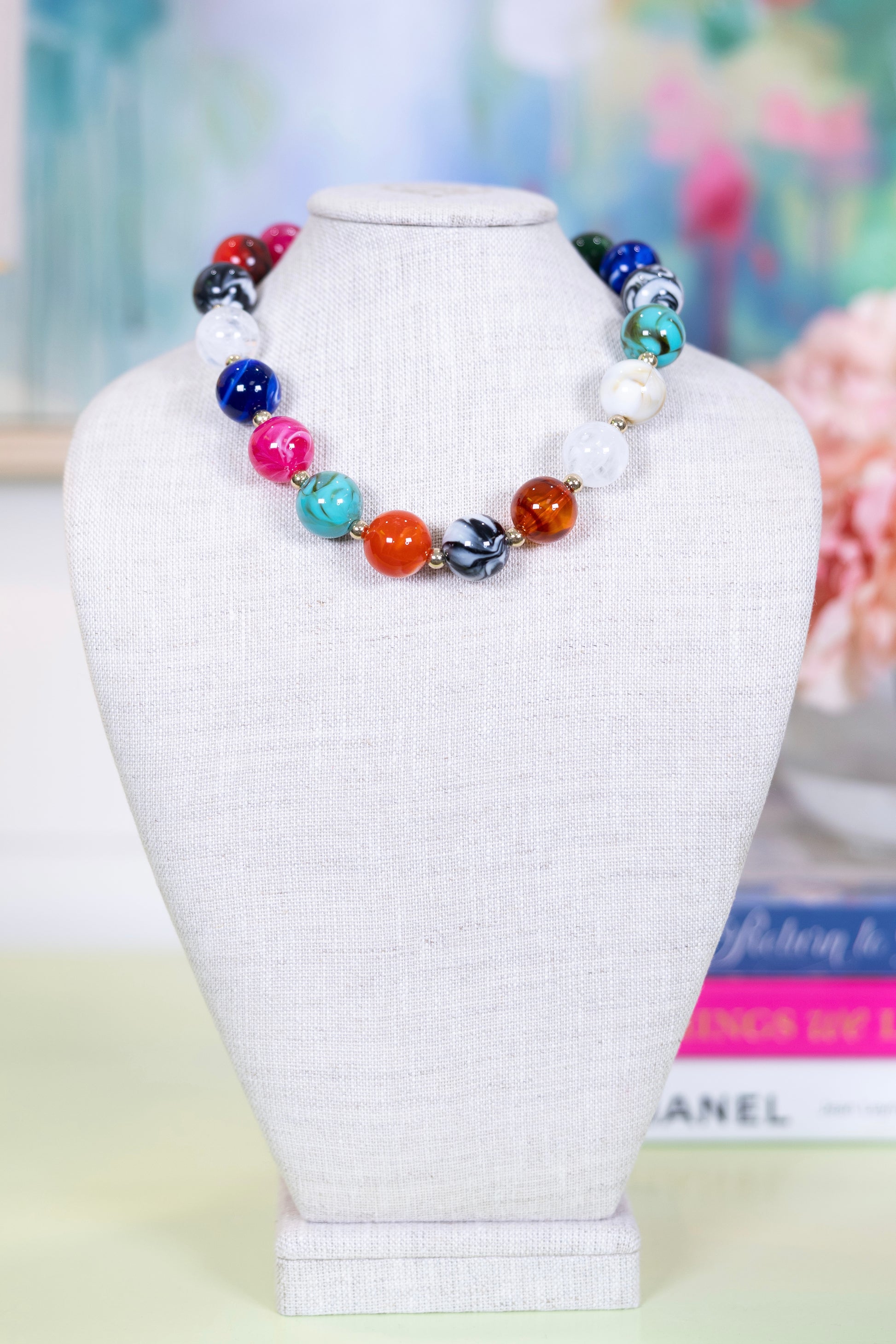 Round of Applause Beaded Necklace-Necklaces-Hart Designs-The Village Shoppe, Women’s Fashion Boutique, Shop Online and In Store - Located in Muscle Shoals, AL.