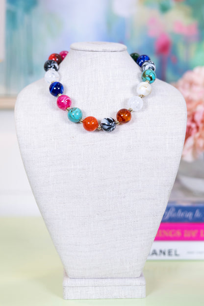 Round of Applause Beaded Necklace-Necklaces-Hart Designs-The Village Shoppe, Women’s Fashion Boutique, Shop Online and In Store - Located in Muscle Shoals, AL.
