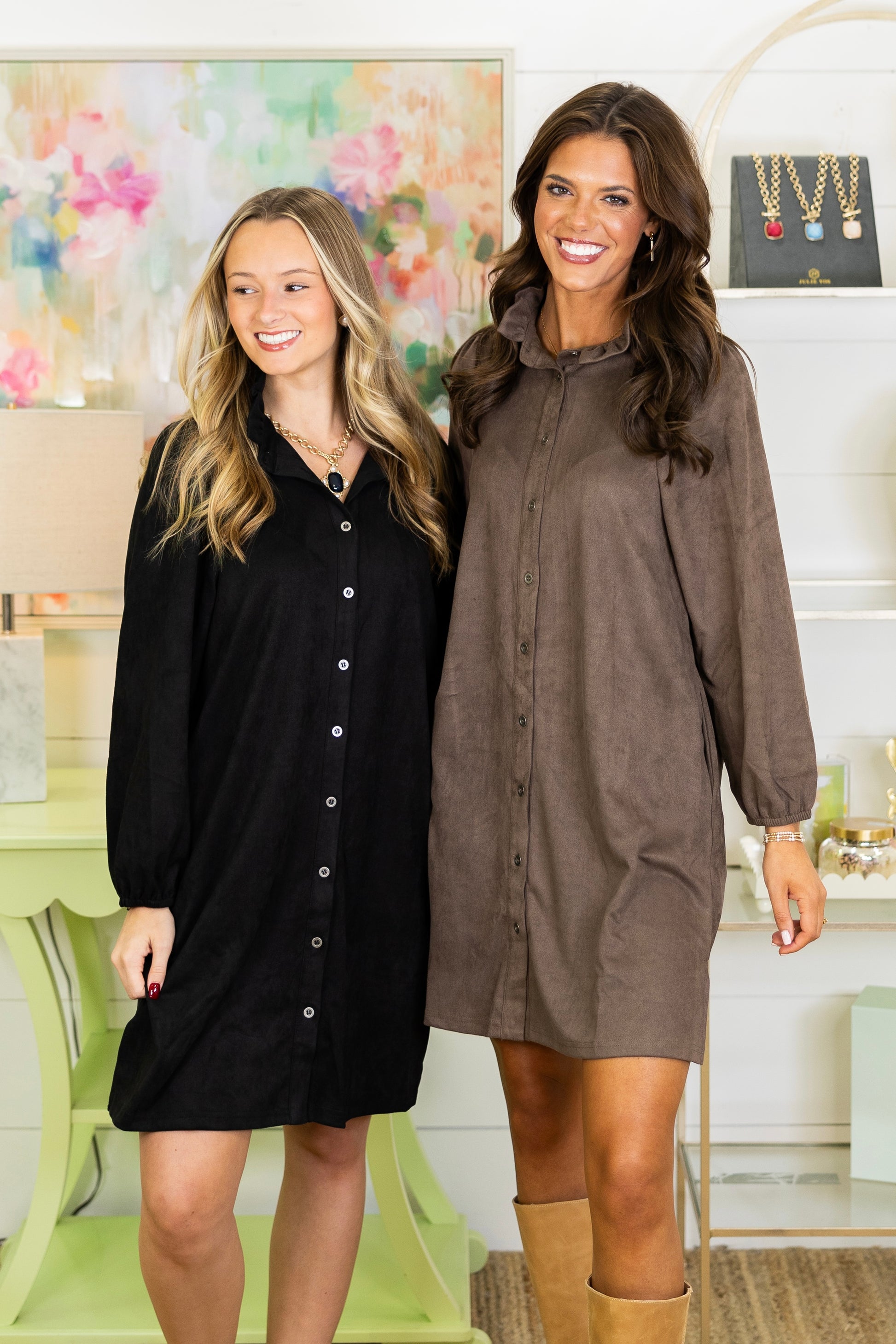 The Fletcher Suede Dress-Mini Dress-Joh-The Village Shoppe, Women’s Fashion Boutique, Shop Online and In Store - Located in Muscle Shoals, AL.