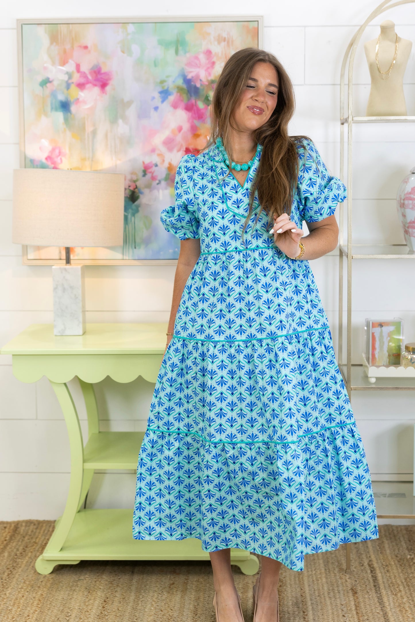 Many Meadows Midi Dress-Midi Dress-GiGiO-The Village Shoppe, Women’s Fashion Boutique, Shop Online and In Store - Located in Muscle Shoals, AL.
