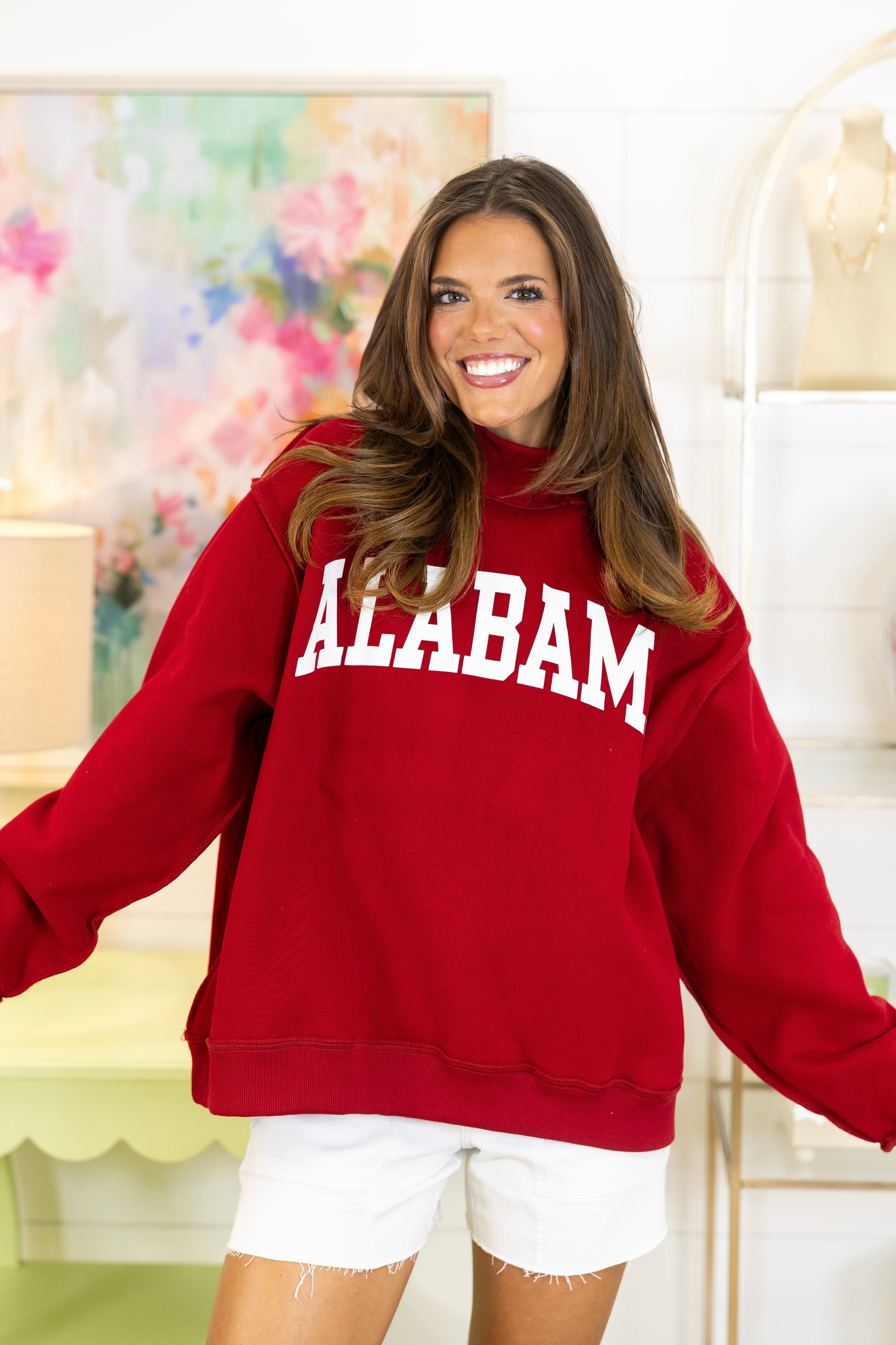 Roll Tide Reversible Sweatshirt-Sweatshirt-Bucketlist-The Village Shoppe, Women’s Fashion Boutique, Shop Online and In Store - Located in Muscle Shoals, AL.