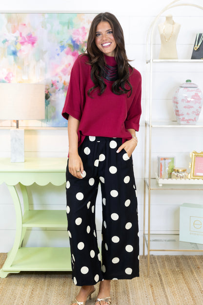 The Pippa Polka Dot Pant-Pant-Umgee-The Village Shoppe, Women’s Fashion Boutique, Shop Online and In Store - Located in Muscle Shoals, AL.
