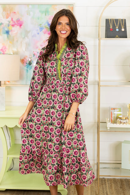 The Jude Midi Dress-Midi Dress-Umgee-The Village Shoppe, Women’s Fashion Boutique, Shop Online and In Store - Located in Muscle Shoals, AL.