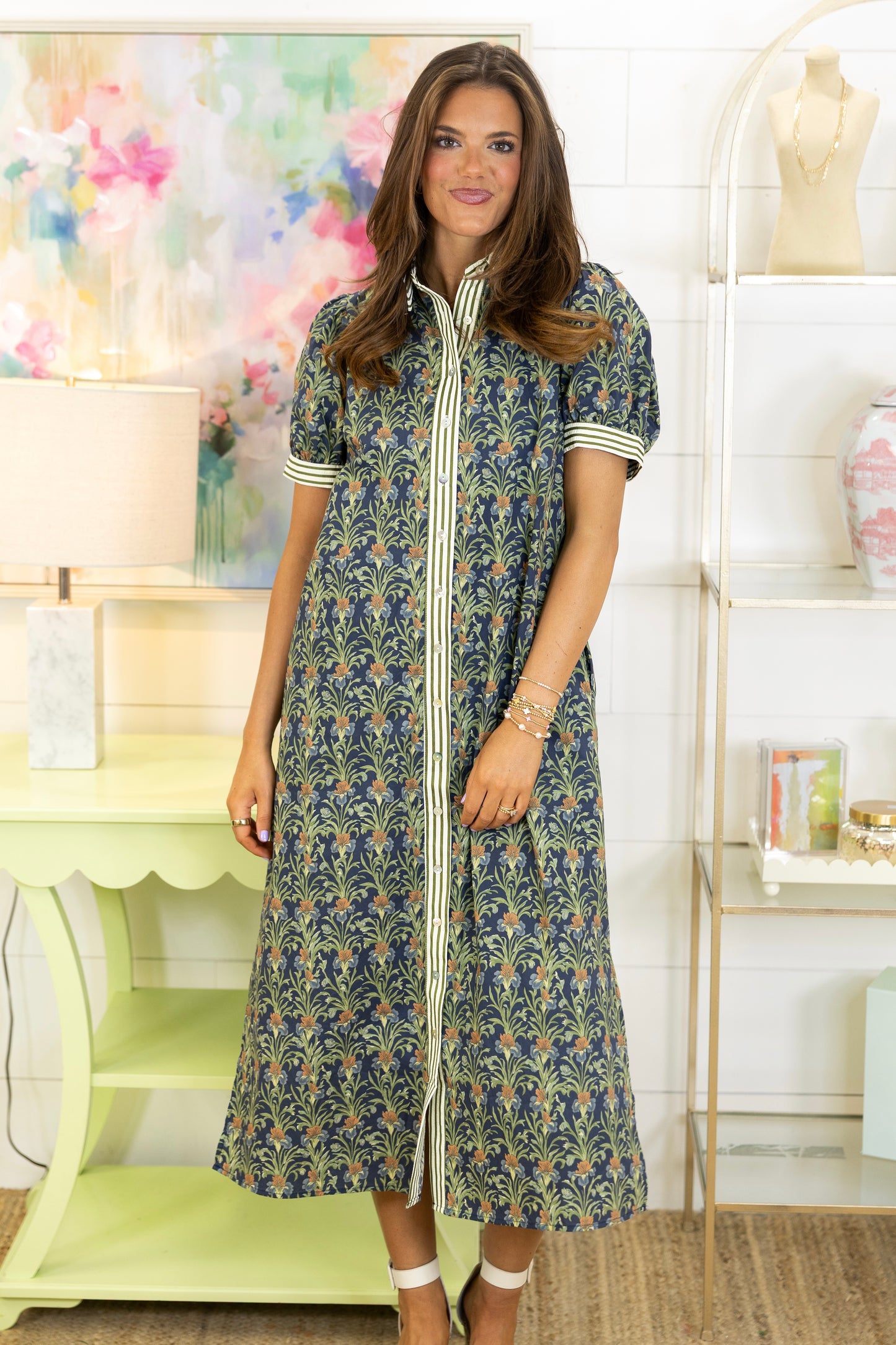 Willow Grove Midi Dress-Midi Dress-Entro-The Village Shoppe, Women’s Fashion Boutique, Shop Online and In Store - Located in Muscle Shoals, AL.