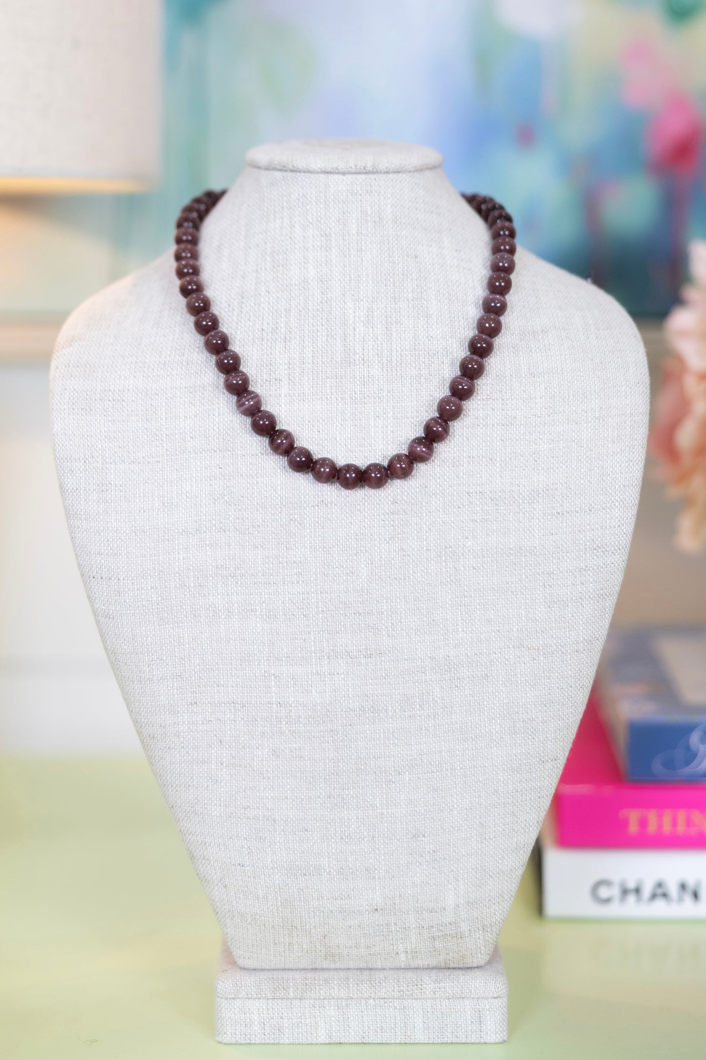 Crystal Clear Cat Eye Beaded Necklace-Necklaces-Hart Designs-The Village Shoppe, Women’s Fashion Boutique, Shop Online and In Store - Located in Muscle Shoals, AL.