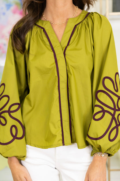 The Collier Blouse-Long Sleeves-Glam-The Village Shoppe, Women’s Fashion Boutique, Shop Online and In Store - Located in Muscle Shoals, AL.