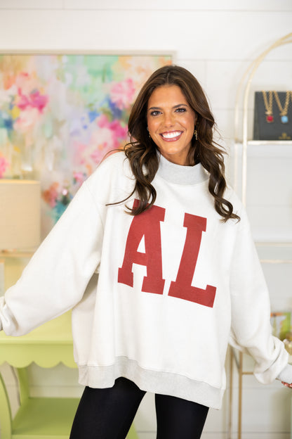 Crimson Tide Reversible Sweatshirt-Sweatshirt-Bucketlist-The Village Shoppe, Women’s Fashion Boutique, Shop Online and In Store - Located in Muscle Shoals, AL.