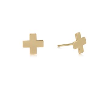 E Newton Signature Cross Stud - Gold-Earrings-ENEWTON-The Village Shoppe, Women’s Fashion Boutique, Shop Online and In Store - Located in Muscle Shoals, AL.