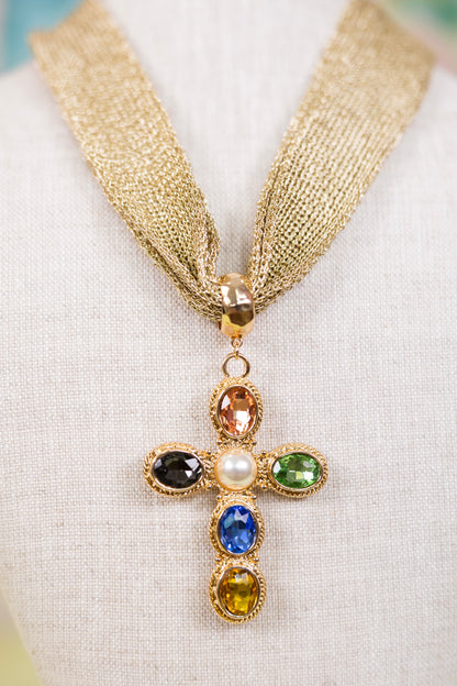 Cross My Heart Necklace-Necklaces-Golden Stella-The Village Shoppe, Women’s Fashion Boutique, Shop Online and In Store - Located in Muscle Shoals, AL.