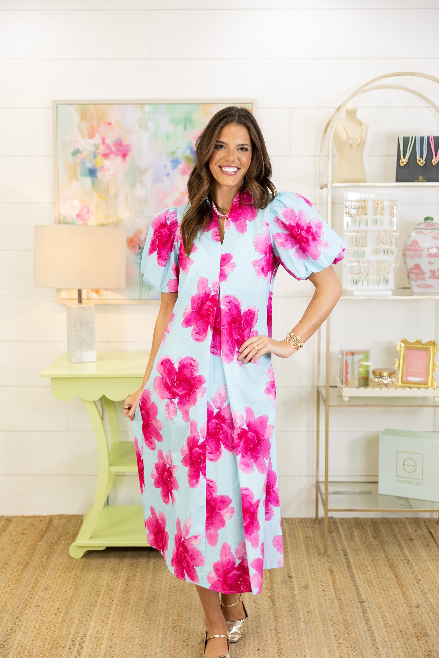 Saint Tropez Garden Dress-Midi Dress-Glam-The Village Shoppe, Women’s Fashion Boutique, Shop Online and In Store - Located in Muscle Shoals, AL.