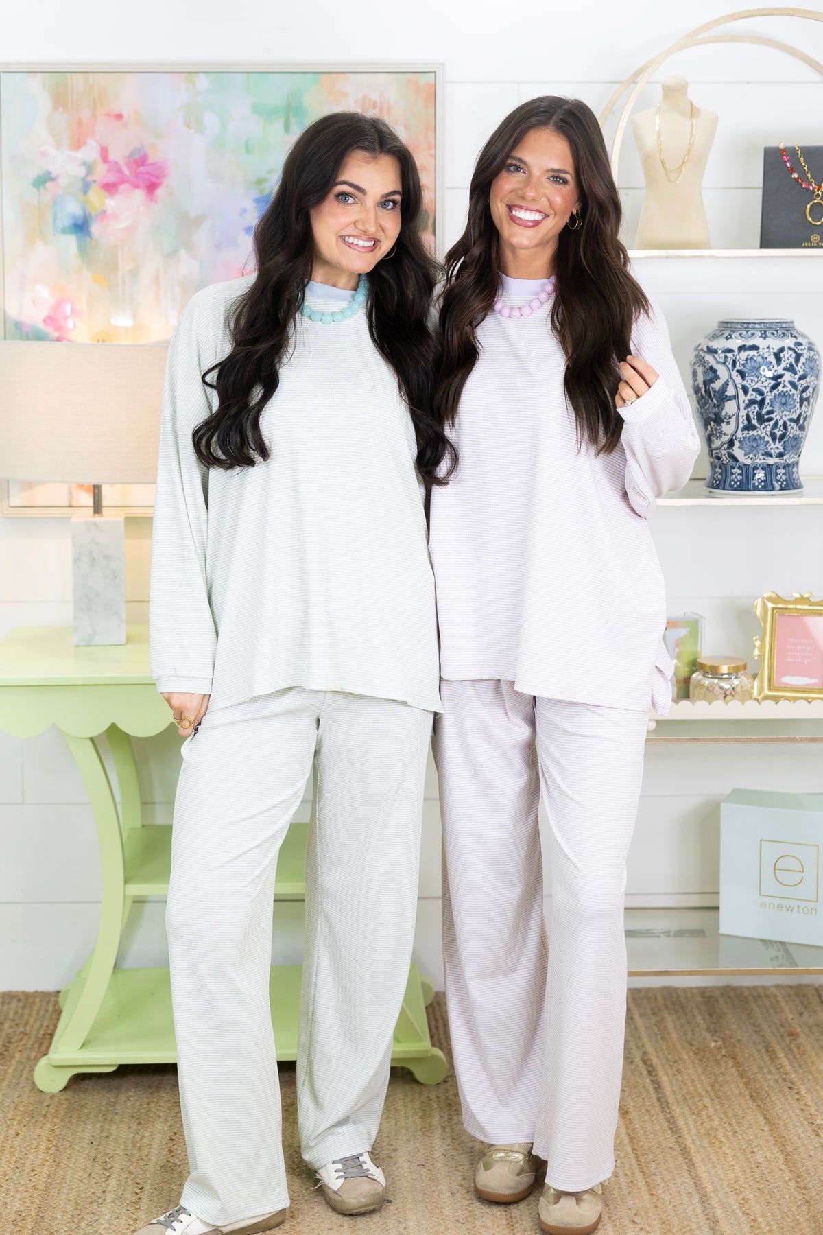 Sassy Stripe Lounge Set-Matching Set-Things Between-The Village Shoppe, Women’s Fashion Boutique, Shop Online and In Store - Located in Muscle Shoals, AL.