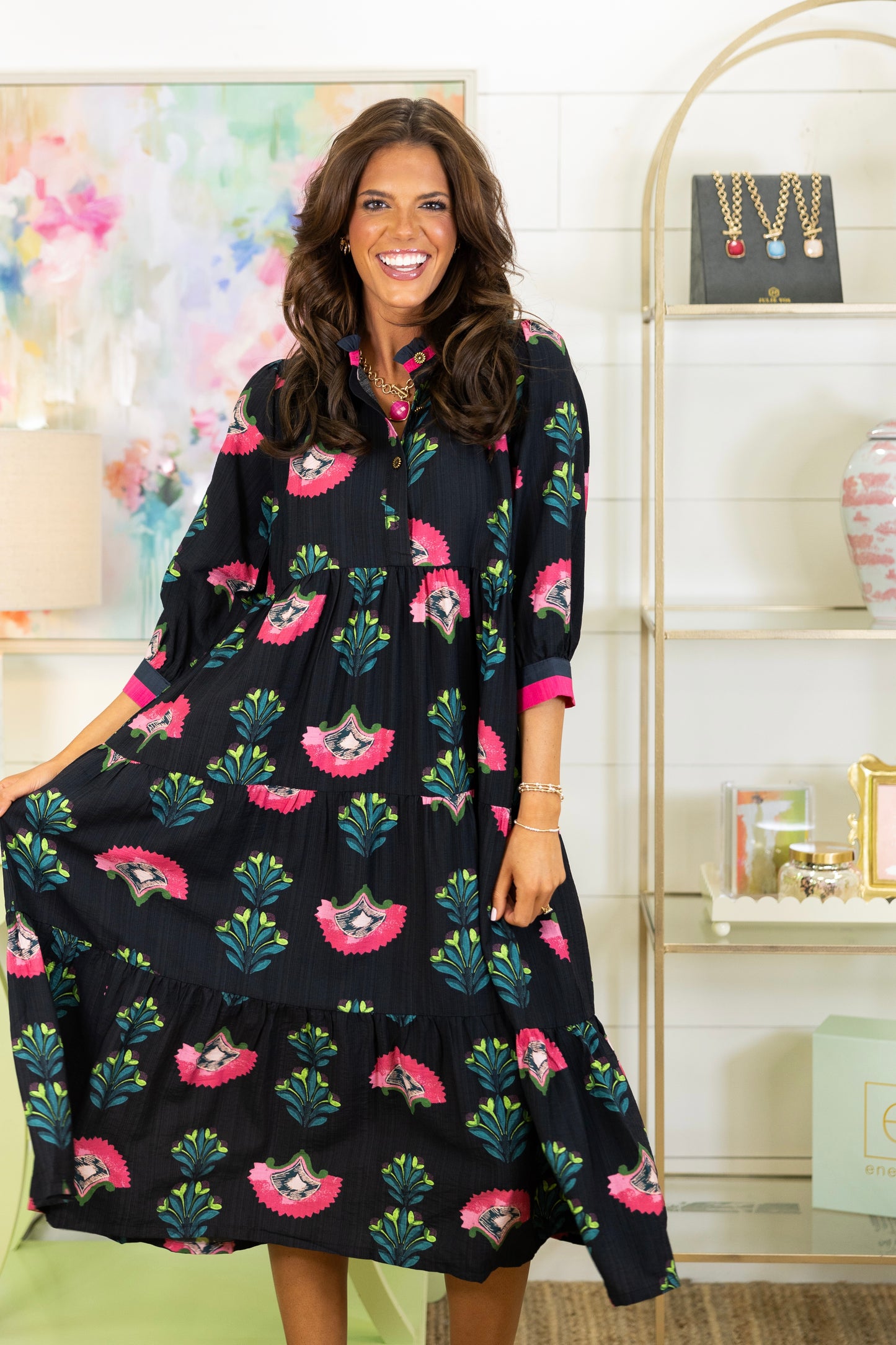 The Isabelle Midi Dress-Midi Dress-Umgee-The Village Shoppe, Women’s Fashion Boutique, Shop Online and In Store - Located in Muscle Shoals, AL.