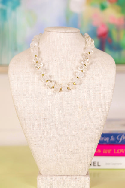Crystal Coast Quartz Necklace-Necklaces-Virtue-The Village Shoppe, Women’s Fashion Boutique, Shop Online and In Store - Located in Muscle Shoals, AL.