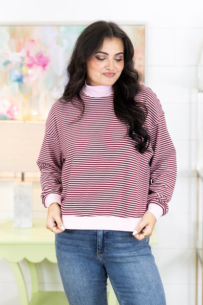 On Repeat Mockneck Pullover-Sweatshirt-Wishlist-The Village Shoppe, Women’s Fashion Boutique, Shop Online and In Store - Located in Muscle Shoals, AL.