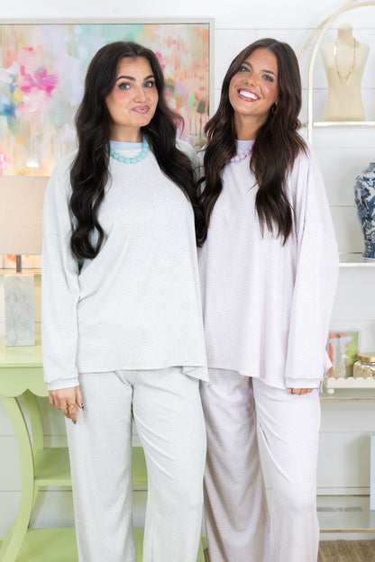 Sassy Stripe Lounge Set-Matching Set-Things Between-The Village Shoppe, Women’s Fashion Boutique, Shop Online and In Store - Located in Muscle Shoals, AL.