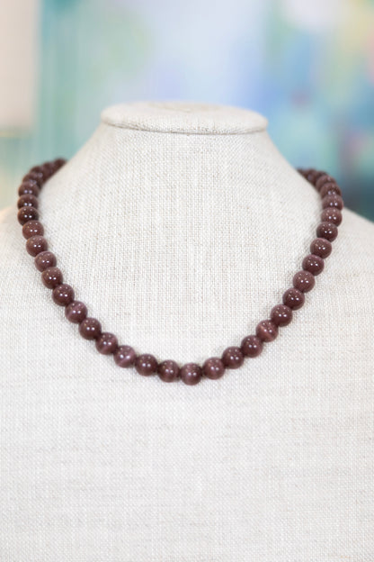 Crystal Clear Cat Eye Beaded Necklace-Necklaces-Hart Designs-The Village Shoppe, Women’s Fashion Boutique, Shop Online and In Store - Located in Muscle Shoals, AL.